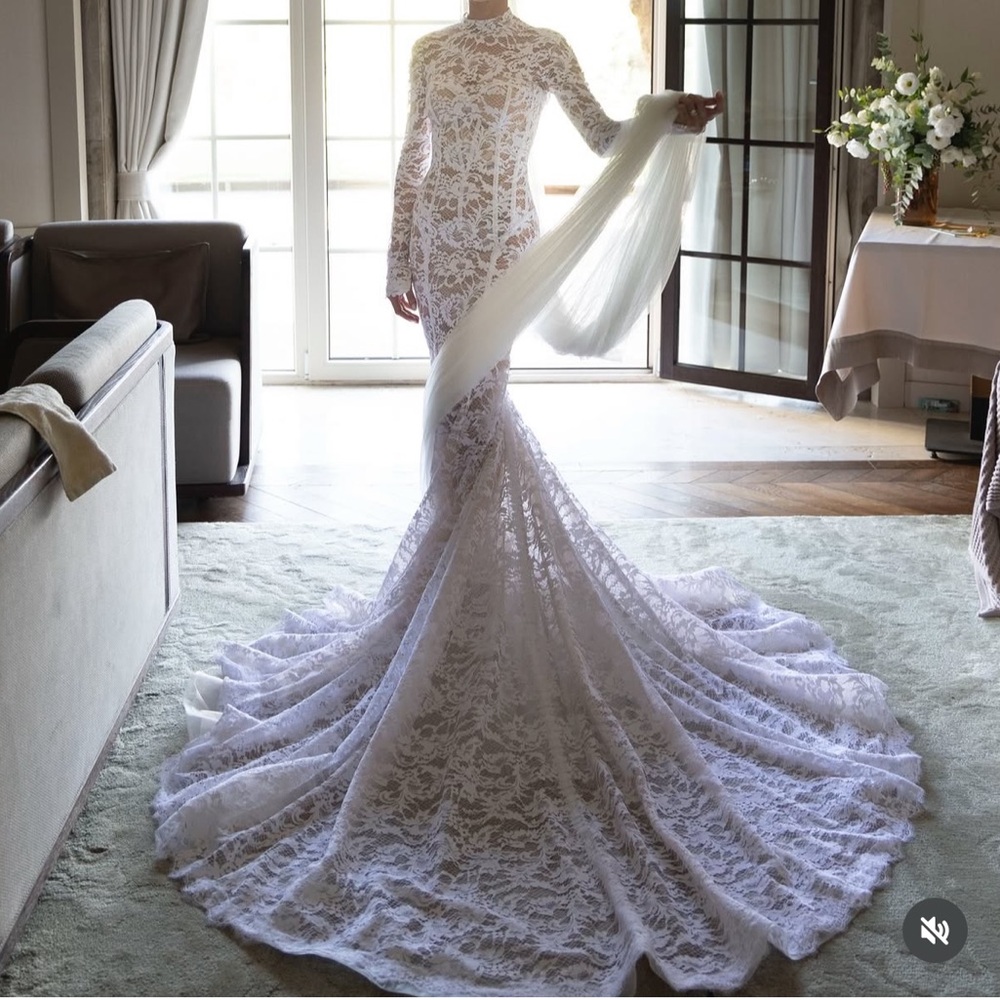 Galia Lahav “Evita” White Lace Wedding Dress - brand new, never worn